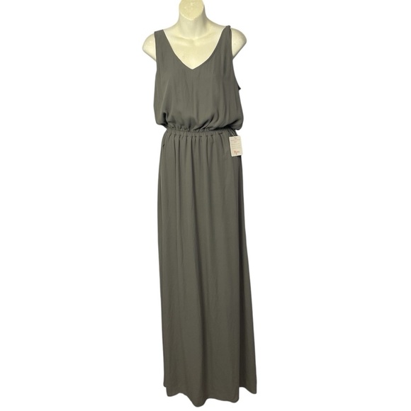 Show Me Your MuMu NEW Gray Sleeveless Kendall Maxi Bridesmaid dress Sz Medium - Picture 1 of 13
